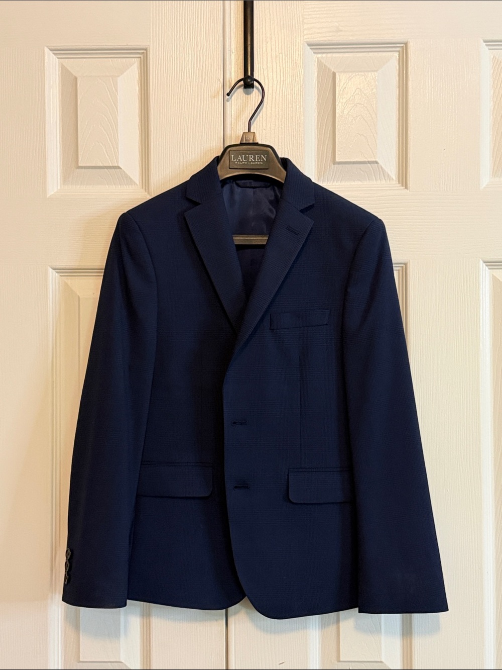 Lauren Ralph Lauren Boys Navy Pattern Suit
